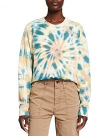 MOTHER The Loafer Cropped Sweatshirt at Neiman Marcus