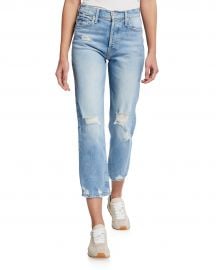 MOTHER The Tomcat High-Rise Distressed Jeans at Neiman Marcus