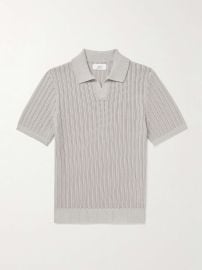 MR P Open-Knit Ribbed Cotton Polo Shirt for Men MR PORTER at Mr Porter