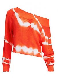 MSGM - Tie-Dye Off-Shoulder Knit Sweater at Saks Fifth Avenue