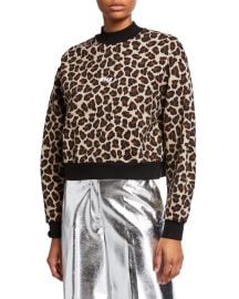 MSGM Animal-Print Sweatshirt at Neiman Marcus