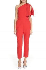 MSGM Bow One-Shoulder Jumpsuit   Nordstrom at Nordstrom