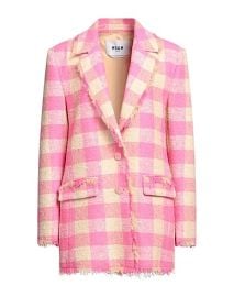 MSGM Check Tweed Jacket at Yoox