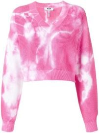 MSGM Cropped V-neck Sweatshirt - Farfetch at Farfetch