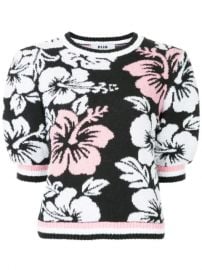 MSGM Floral Knitted Top - Farfetch at Farfetch