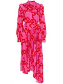 MSGM Pleated Pussy Bow Dress - Farfetch at Farfetch