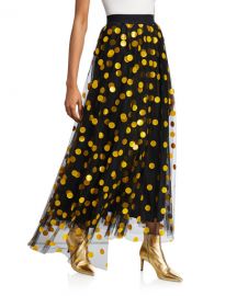 MSGM Polka Dot Tulle Long Skirt at Neiman Marcus