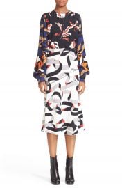 MSGM Print Crepe Dress at Nordstrom