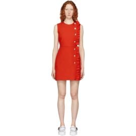 MSGM Red Ruffle Dress MSGM at Clothbase