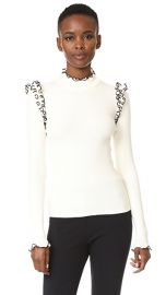 MSGM Ribbed Ruffle Sweater at Shopbop