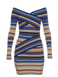 MSGM striped off shoulder dress at Matches