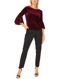 MSK Petite Velvet Bell-Sleeve Top  Reviews - Dresses - Petites - Macys at Macys