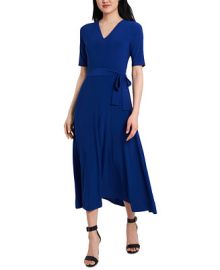 MSK V-Neck Midi Dress - Macys at Macys