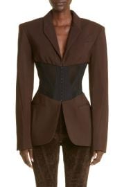 MUGLER Corset Detail Blazer at Nordstrom