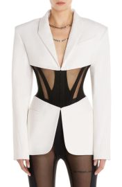 MUGLER Corset Detail Blazer at Nordstrom