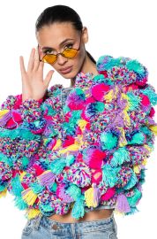 MULTI COLORED POM POM SWEATER AKIRA at Akira