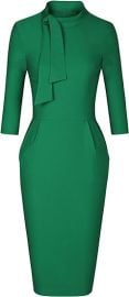 MUXXN Women39s 1950s Classic Vintage Tie Neck Formal Cocktail Dress with Pocket at Amazon Womens Clothing store at Amazon