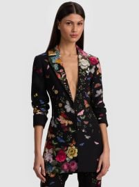 MYA PRINTED BLAZER in SOLAR STRENGTH BLACK ALICE OLIVIA at Alice + Olivia