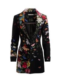MYA PRINTED BLAZER in SOLAR STRENGTH BLACK ALICE OLIVIA at Alice + Olivia