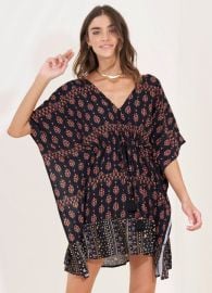 Maaji Black Bagh Bluebell Kaftan at Maaji