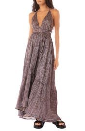 Maaji Golden Stripes Moon Bay Cover-Up Maxi Dress at Nordstrom