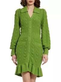 Mac Duggal Cotton Bobble Knit Minidress at Saks Fifth Avenue