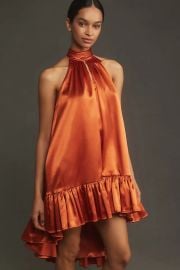 Mac Duggal Halter Swing High Low Dress at Anthropologie