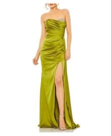 Mac Duggal Strapless Embellished Sweetheart Neckline Satin Gown Bloomingdales at Bloomingdales