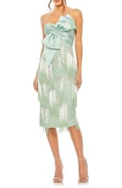 Mac Duggal Women\'s Bow Front Ombre Fringe Detailed Dress (Women) | Nordstrom at Nordstrom