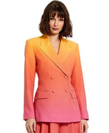 Mac Duggal Womens Double Breasted Crepe Ombre Blazer - Macys at Macys