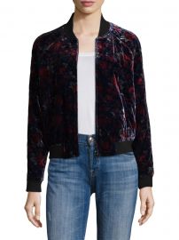 Mace Floral Velvet Bomber Jacket at Saks Off 5th