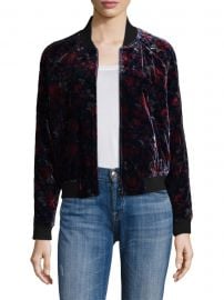 Mace Floral Velvet Bomber Jacket at Saks Off 5th Avenue