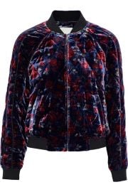 Mace quilted floral-print velvet bomber jacket at The Outnet