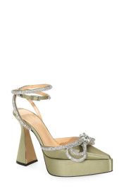 Mach Mach Double Bow Satin Platform Pump at Nordstrom