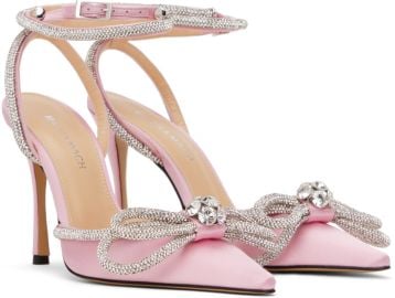 Mach Mach Pink Double Bow 110 Heels at ssense