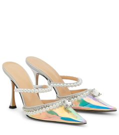 Mach amp Mach - Embellished PVC mules at Mytheresa