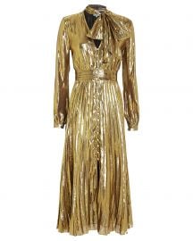 WornOnTV: Marie’s gold metallic tie dress on The Talk | Marie Osmond ...