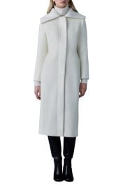 Mackage Clarice Leather Trim Wool Coat at Nordstrom