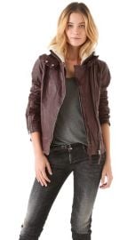 Mackage Leather andamp Shearling Moto Jacket at Shopbop