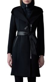 Mackage Shia-SLB 2-in-1 Double Face Wool Coat with Removable Bib at Nordstrom