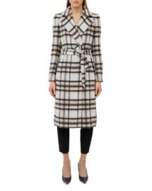 Mackage Sienna Plaid Belted Wool Blend Coat Bloomingdales at Bloomingdales