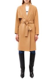 Mackage Thalia Double Face Tie Waist Wool Coat at Nordstrom