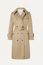 Mackintosh - Paneled cotton-gabardine and checked twill trench coat at Net A Porter