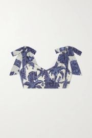 Macondo cropped printed organic cotton top at Net a Porter