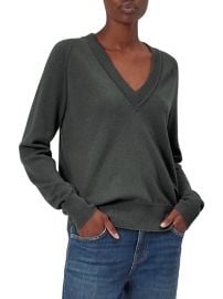 Madalene V-Neck Cashmere Sweater in Beetle by Equipment at Saks Fifth Avenue