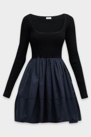 Maddie Mini Dress in Black Navy shop-oliviacom at Shop Olivia