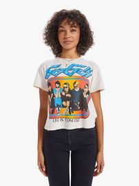 MadeWorn The Go-Go39s Cropped Tee - White   Denim at MOTHER