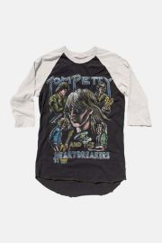 MadeWorn Tom Petty And The Heartbreakers Raglan - Coal PigmentVintage White Garmentory at Garmentory
