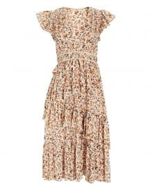 Madeline Ikat Poplin Midi Dress at Intermix