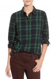 Madewell   x27 Ex Boyfriend - Barlow Plaid  x27  Cotton Shirt   Nordstrom at Nordstrom